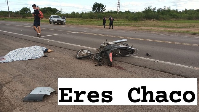 Eres Chaco Muere motociclista en Quitilipi aparentemente